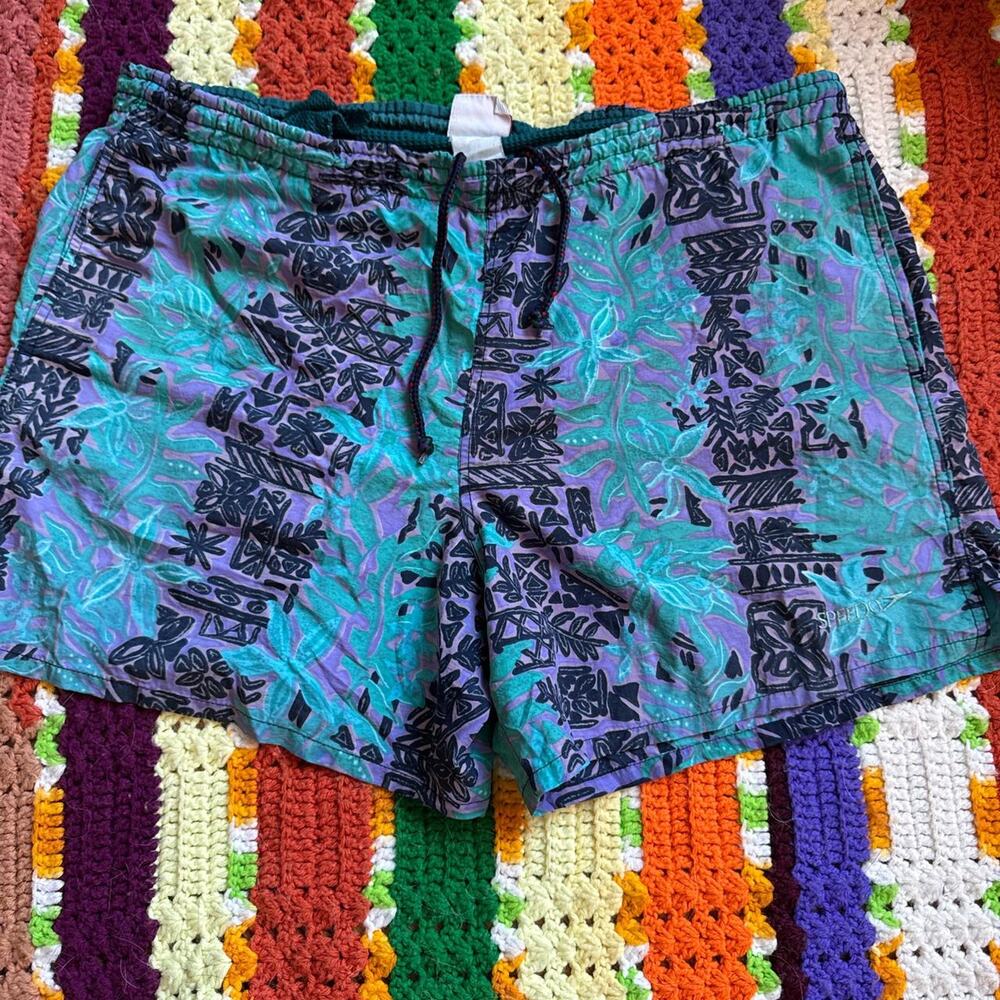 1980s speedo purple and green